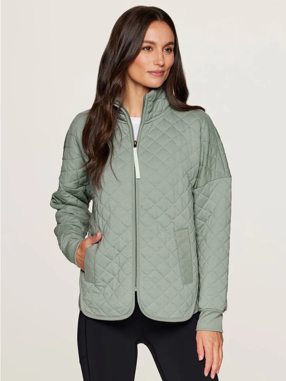 Avalanche Light Green Quilted Lightweight Jacket Zipup NWOT